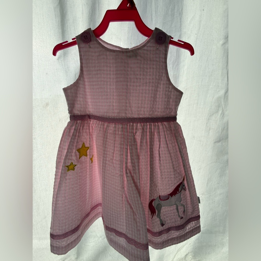 Pink Unicorn & Star Sleeveless Kids Boutique Dress ✨ by Korango ✨